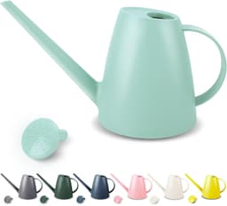 Watering Can for Indoor and Outdoor Plants, Long Spout, 1.8L / Half Gallon, Green