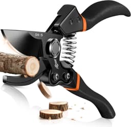 DECERK 8.5 Inch Professional Pruning Shears, Ultra Sharp Japanese Steel Titanium Blade